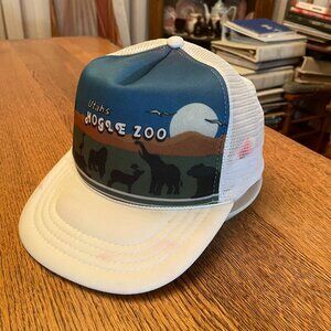 Men's Vintage Utah's Hogle Zoo Snapback Mesh Back Trucker Hat Cap